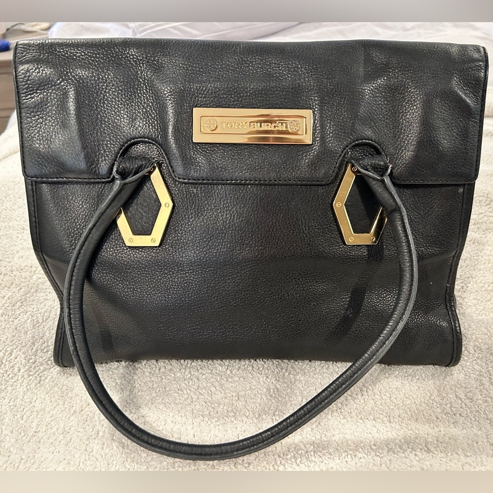 Tory Burch Black Leather Tote